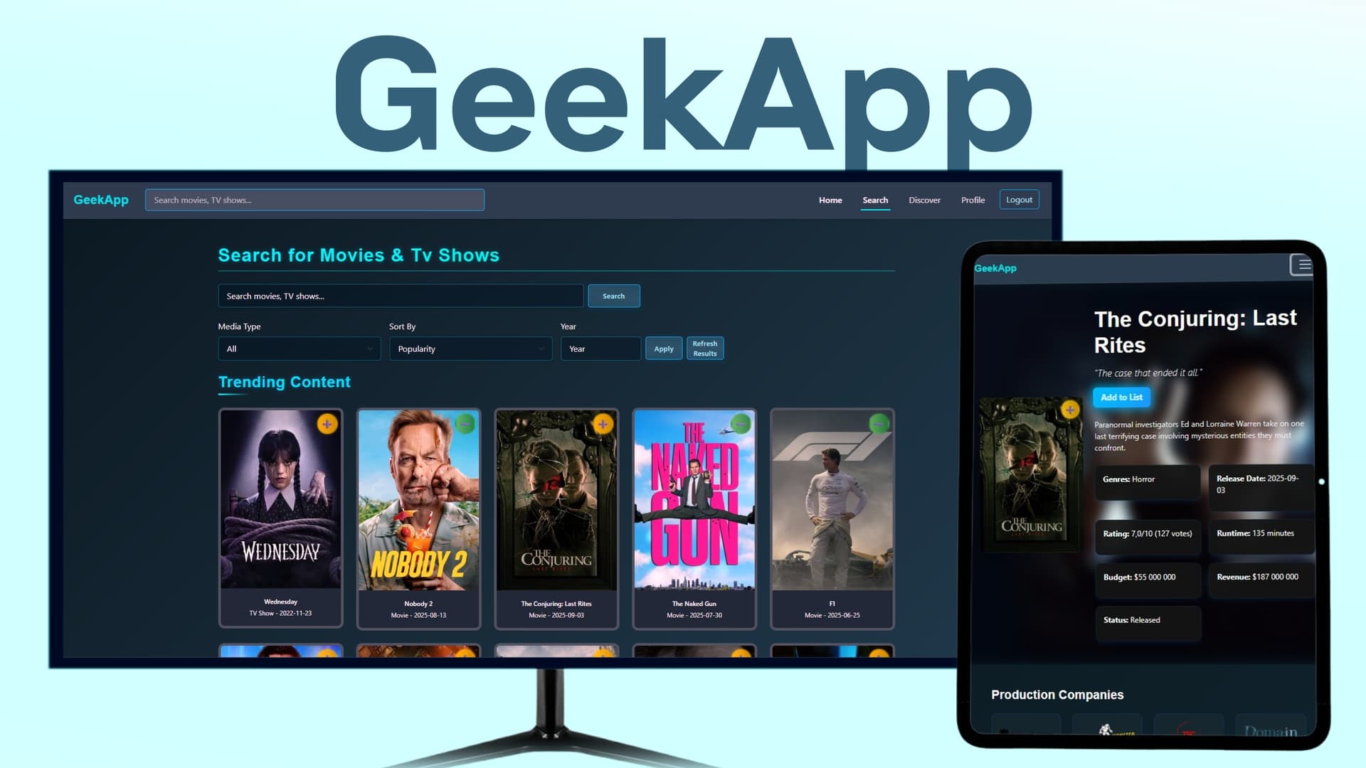 GeekApp (Media Database)